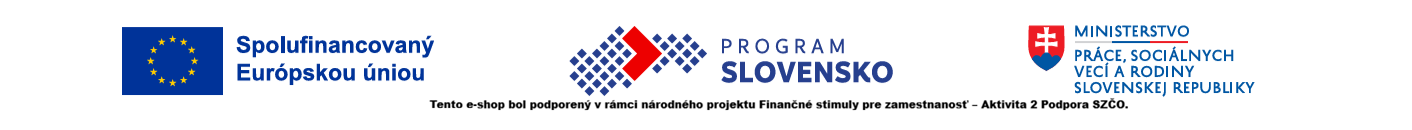 Tento e-shop bol podporený v rámci národného projektu Finančné stimuly pre zamestnanosť – Aktivita 2 Podpora SZČO.